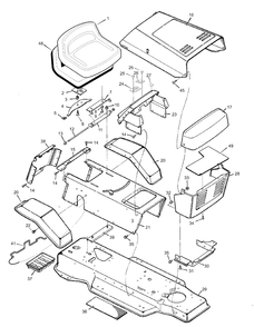 Part Location Diagram of F-99781 Briggs and Stratton Instruction Book and Parts List